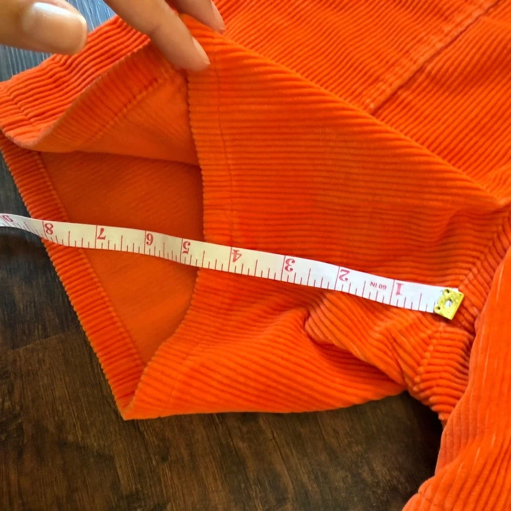 VTG Ocean Pacific OP Mens‎ Orange Corduroy Shorts Elastic Waist 30 32